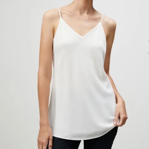 Lafayette 148 White Silk Bias Cut Eva Tank Top Shell Sleeveless Blouse Size 1X - Picture 8 of 10